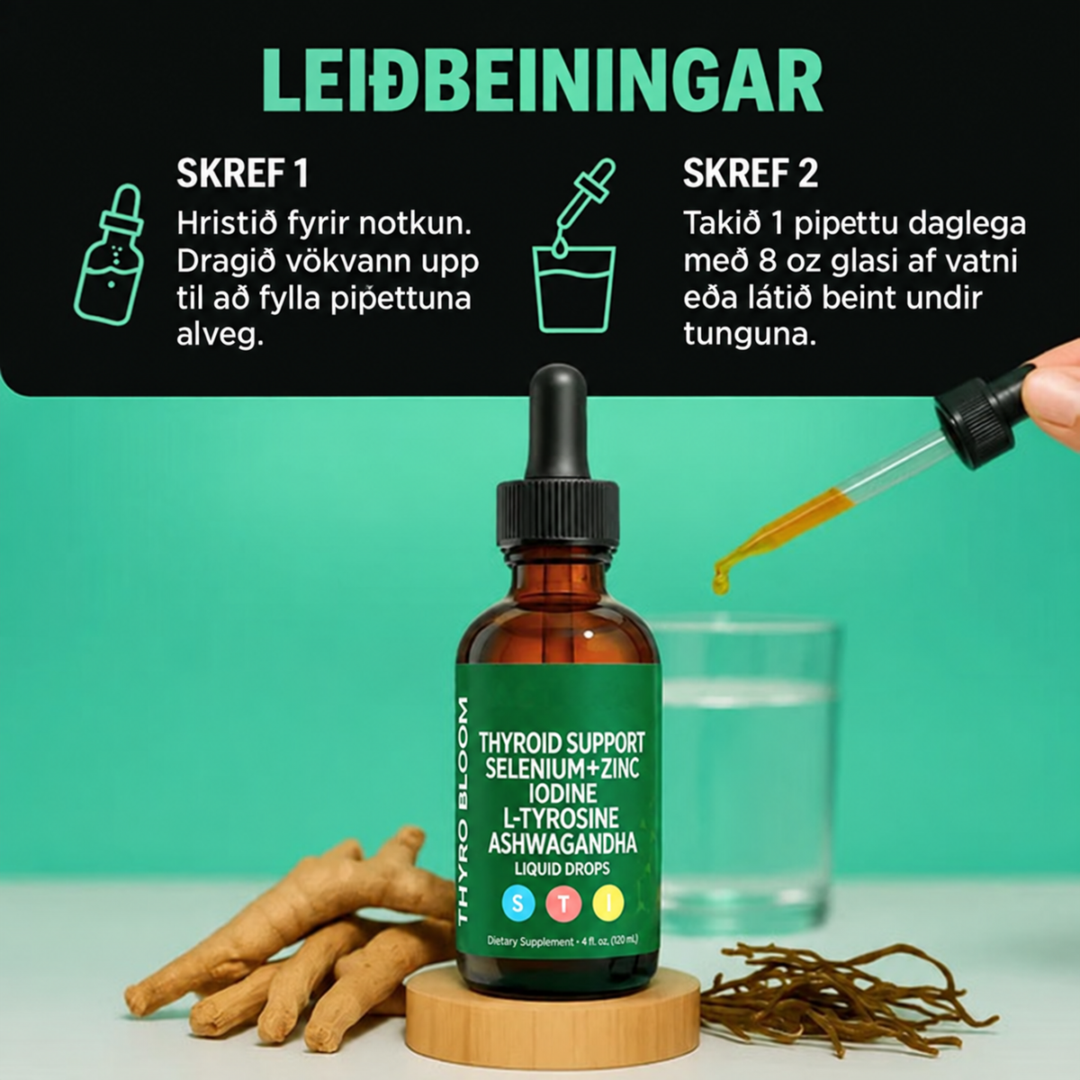 Theravexa – Dropar til stuðnings við skjaldkirtilinn